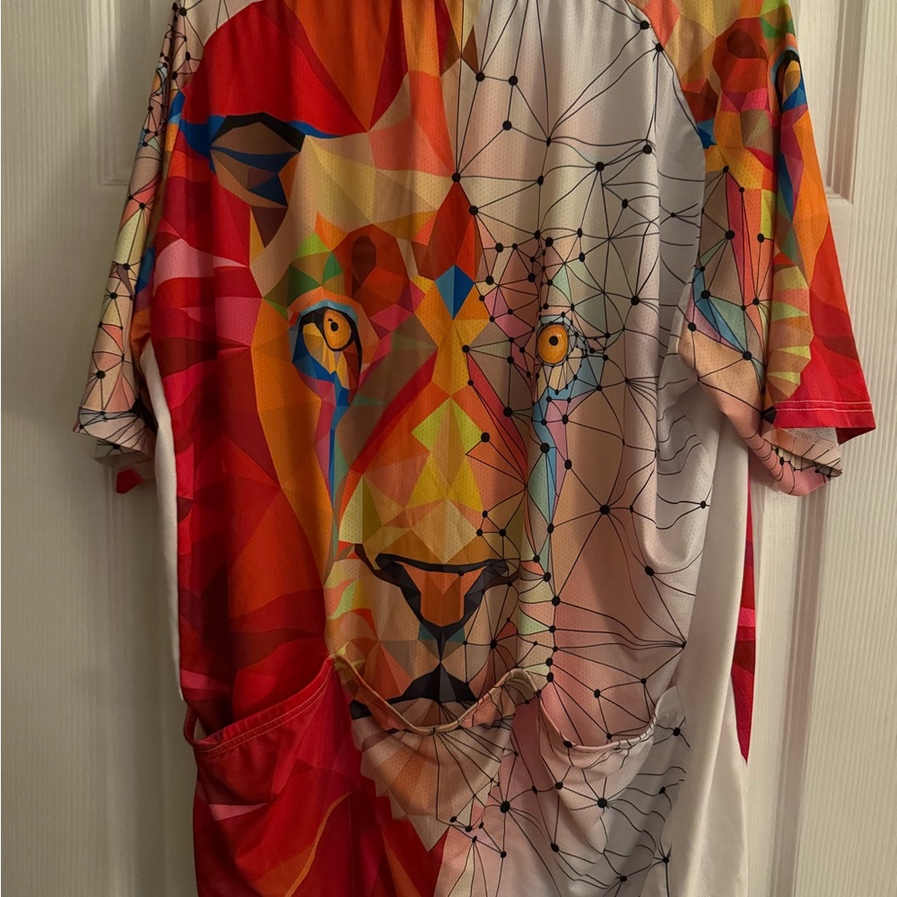 Multicolor Graphic Men's Cycling Jersey - Picture 2 of 3